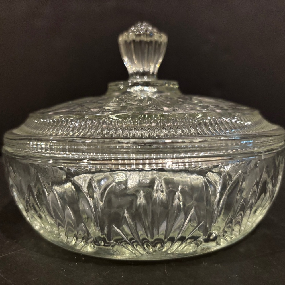Avon Glass Candy/Trinket Dish w/Lid